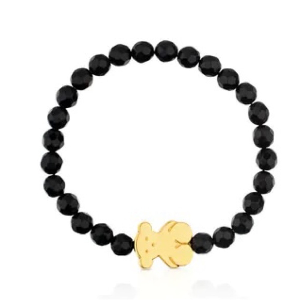 Authentic TOUS Sweet Dolls elastic bracelet in silver vermeil